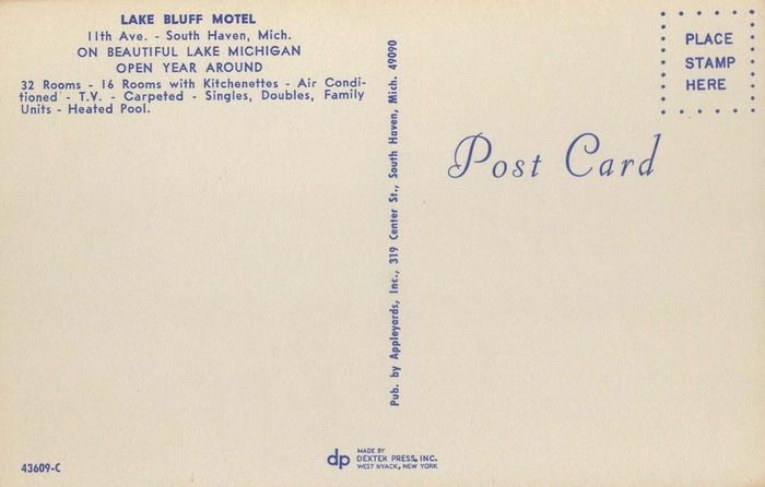 Lake Bluff Inn & Suites (Stieves 4 Season Lake Bluff Motel) - Vintage Post Card